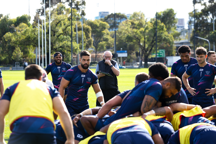 Mike Cron watches on at Melbourne Rebels training. Photo: Afa Polo/Melbourne Rebels